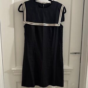 Doen Monroe Black Linen Sailor Dress